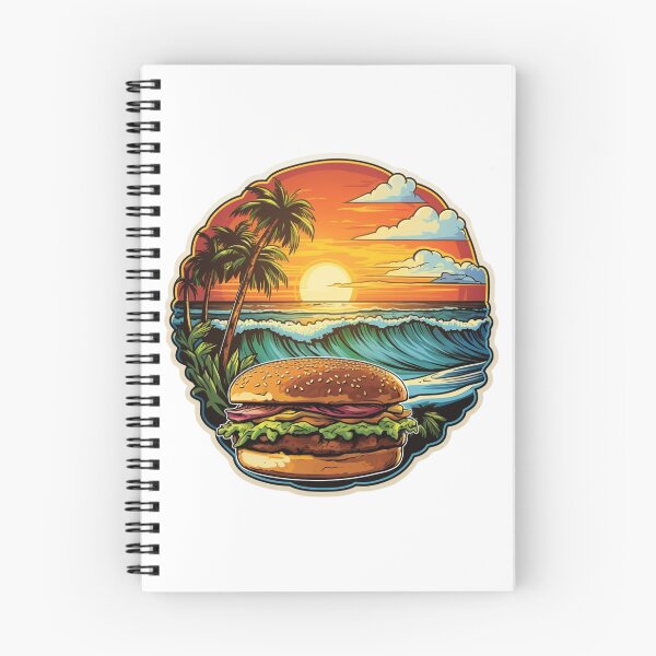 Item preview, Cheeseburger Paradise tropical fun sticker designed and sold by BrinaandPops.