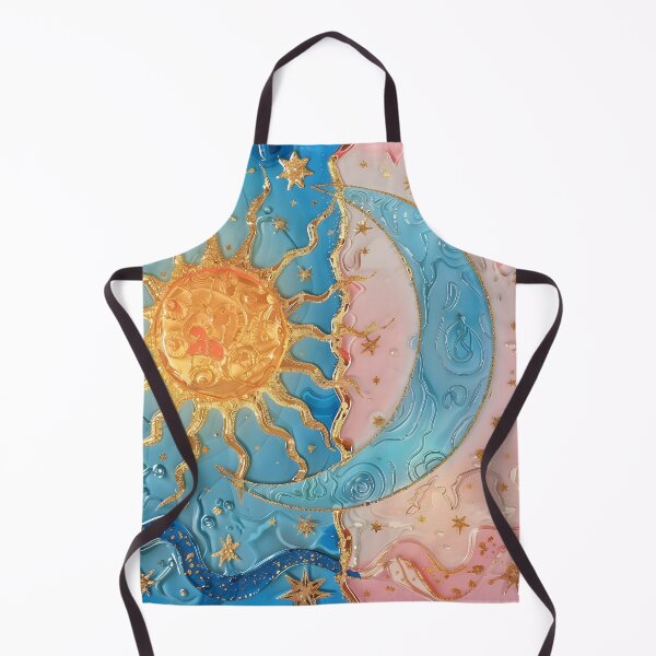 Item preview, Sun and Crescent Moon Harmony - Stained Glass Art designed and sold by mebraart.