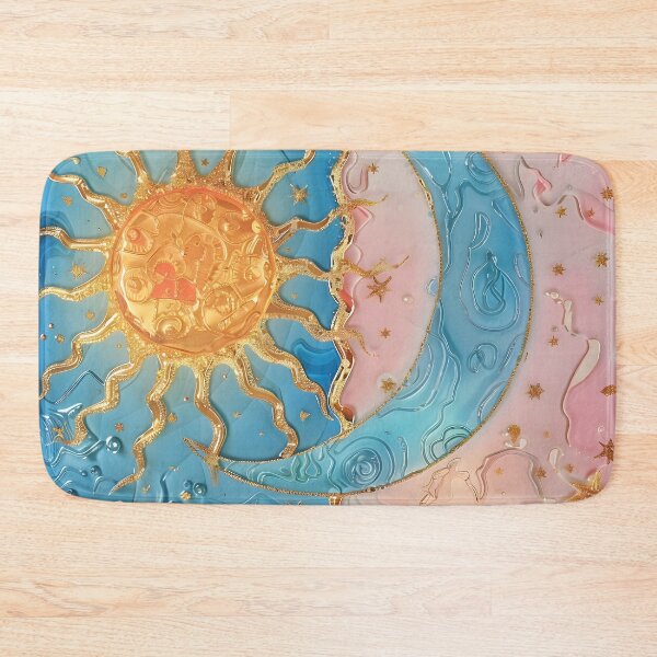 Item preview, Sun and Crescent Moon Harmony - Stained Glass Art designed and sold by mebraart.