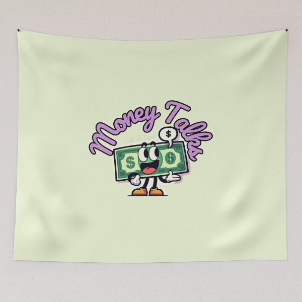 Item preview, Money Talks - Cute and Quirky Dollar Bill Cartoon Sticker designed and sold by CrushTheCasino.