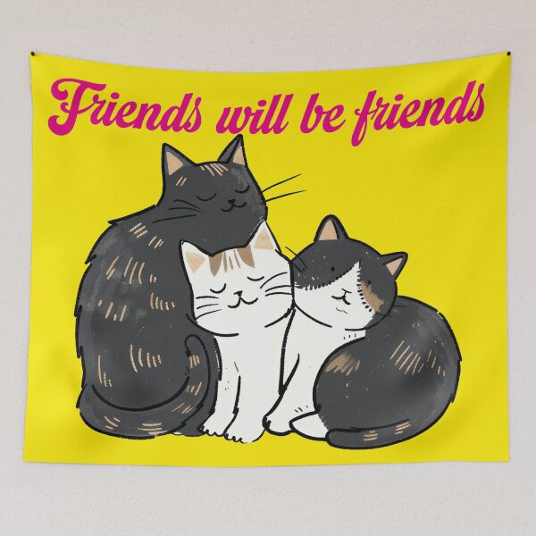 Item preview, best cat friends cuddling designed and sold by Mauswohn.
