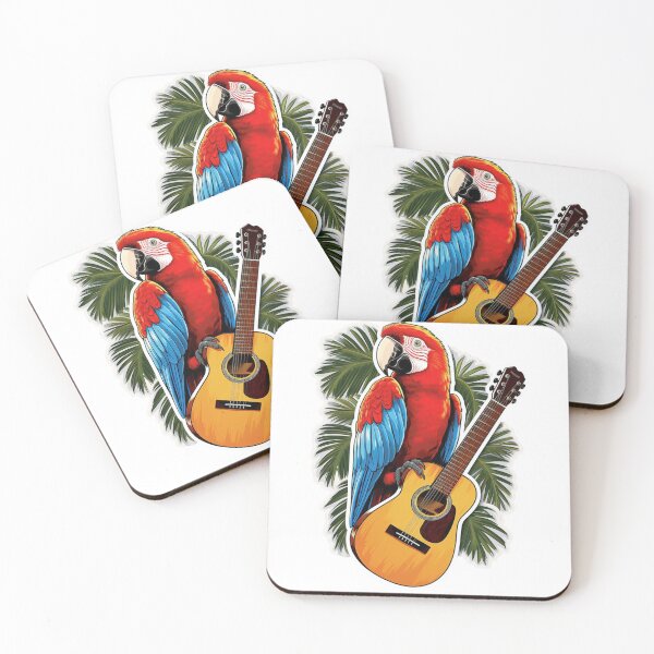 Item preview, Jimmy Buffett tribute sticker, Parrot on guitar designed and sold by BrinaandPops.