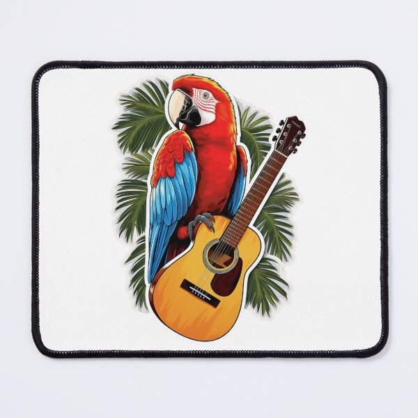 Item preview, Jimmy Buffett tribute sticker, Parrot on guitar designed and sold by BrinaandPops.