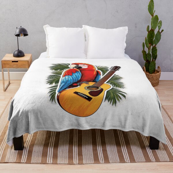 Item preview, Jimmy Buffett tribute sticker, Parrot on guitar designed and sold by BrinaandPops.