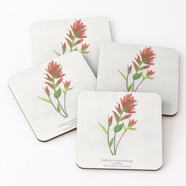 Item preview, Indian Paintbrush Castilleja Botanical Wildflower designed and sold by Angie-Atelier.