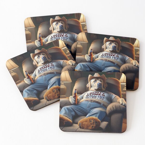Item preview, Labrador Retriever Relaxing in a Recliner Drinking a Beer designed and sold by TheDogOnIt.