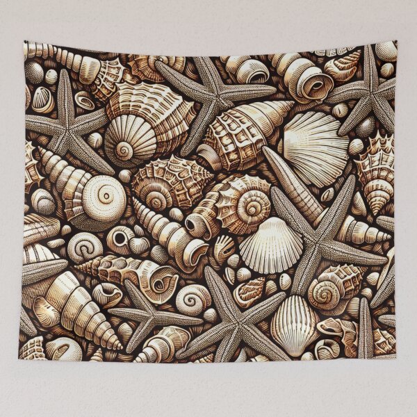 Item preview, Seashells Pattern designed and sold by InsanseCreation.