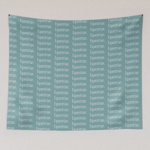 Item preview, equestrian 1, turquoise and white designed and sold by mindofmyown.