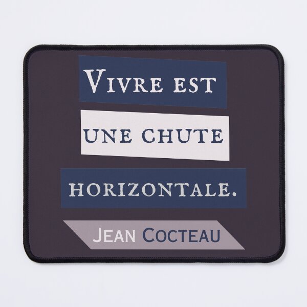 Item preview, Jean Cocteau quote: Vivre est une chute horizontale. designed and sold by artbleed.