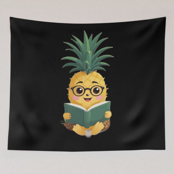 Item preview, Cute Pineapple Reading A Book - Funny Design designed and sold by Digi-Bay.