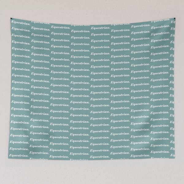 Item preview, equestrian 3, turquoise and white designed and sold by mindofmyown.