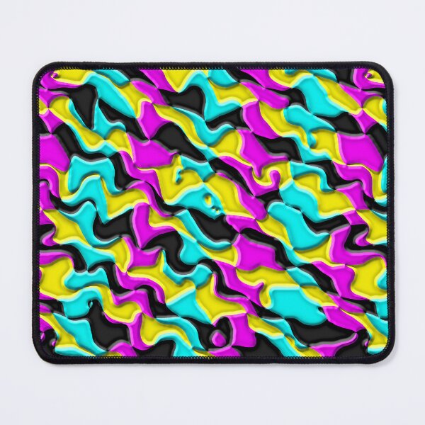Item preview, Diagonal Wavey CMYK Checkerboard designed and sold by TheRulerofEarth.