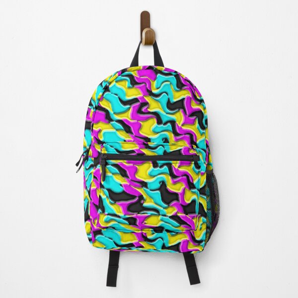 Item preview, Diagonal Wavey CMYK Checkerboard designed and sold by TheRulerofEarth.