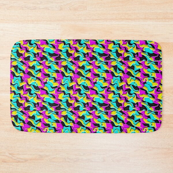 Artikelvorschau, Diagonales, gewelltes CMYK-Schachbrett entworfen und verkauft von TheRulerofEarth.