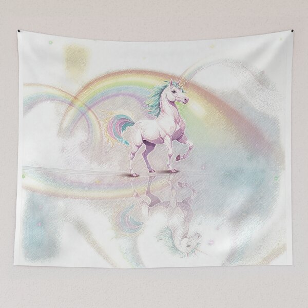 Item preview, Retro Unicorn Rainbow Swirl designed and sold by Hen-C-Art.