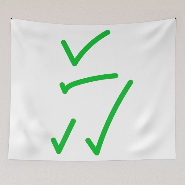 Item preview, green check marks  designed and sold by wa2022.