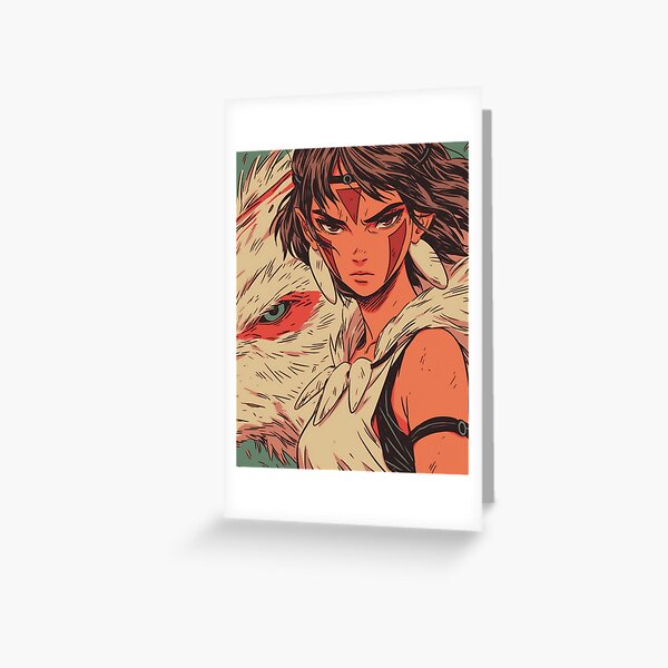 Aperçu de l'œuvre Style de dessin animé vintage princesse Mononoke créée et vendue par RyoshiDesign.
