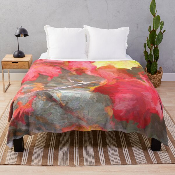 Item preview, Red Vine Leaves Stone Wall Abstract X106 designed and sold by RichFrancoCars.