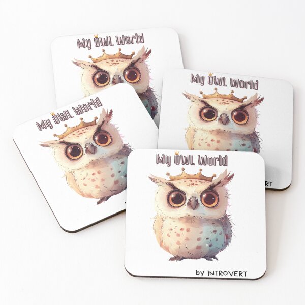 Item preview, My owl world. Introvert owl designed and sold by 10ColorsHouse.