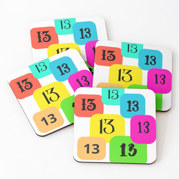 Item preview, Colorful 13 Squares: Lucky Geometry designed and sold by GorinART.