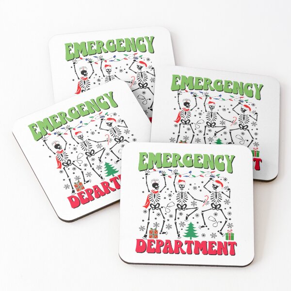 Item preview, Christmas Emergency Department Funny ER Nurse Xmas Skeletons designed and sold by clothesy7.