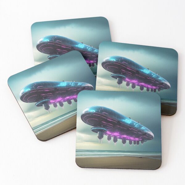 Item preview, futuristic neon lit zeppelin designed and sold by quasartphil.