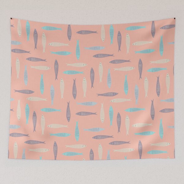 Item preview, Sardines on Pink designed and sold by Lyman Creative Co..