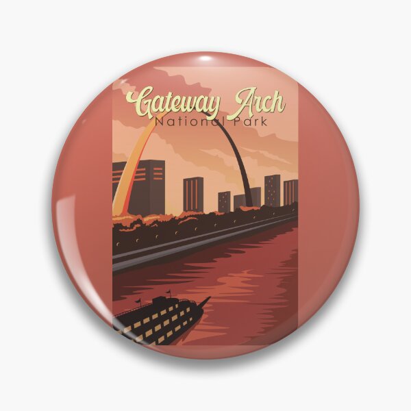 Item preview, Gateway Arch National Park Illustration Travel Art Vintage designed and sold by KrisSidDesigns.