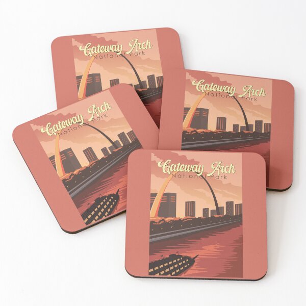 Item preview, Gateway Arch National Park Illustration Travel Art Vintage designed and sold by KrisSidDesigns.