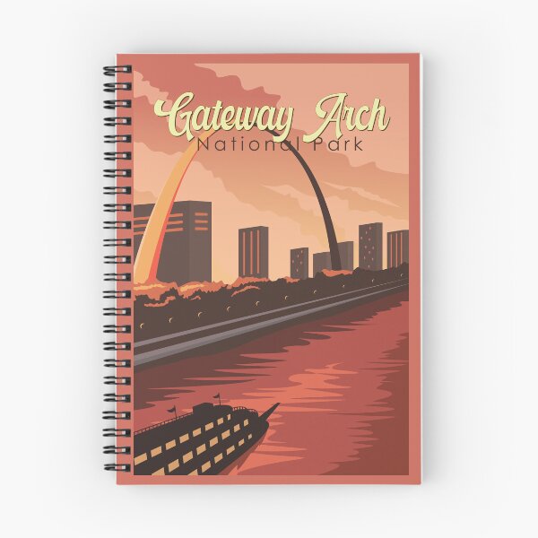Item preview, Gateway Arch National Park Illustration Travel Art Vintage designed and sold by KrisSidDesigns.