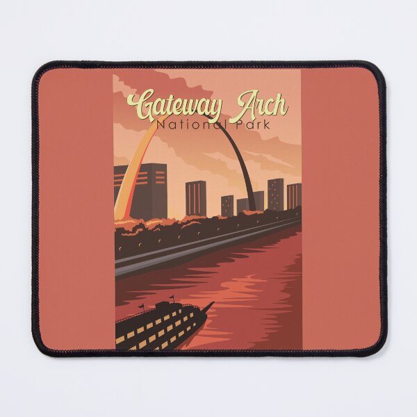 Item preview, Gateway Arch National Park Illustration Travel Art Vintage designed and sold by KrisSidDesigns.