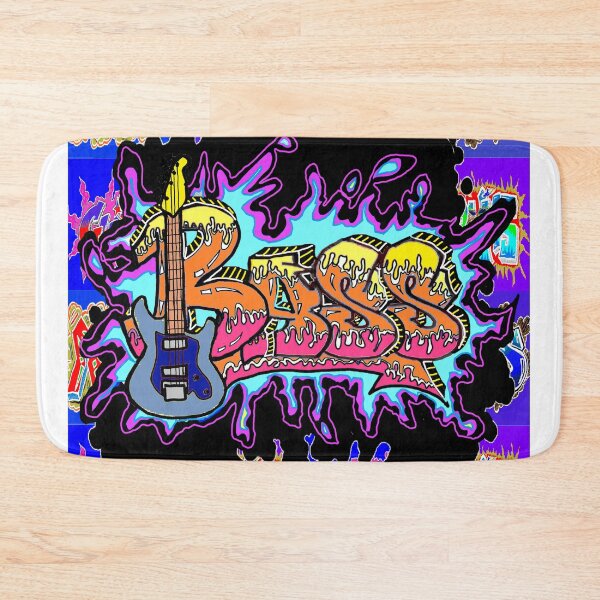 Item preview, red orange graffiti bass designed and sold by LowEndGraphics.
