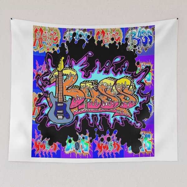 Item preview, red orange graffiti bass designed and sold by LowEndGraphics.