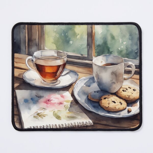Item preview, coffee and cookie watercolor designed and sold by TrendyGenZArt.
