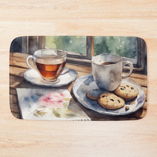 Item preview, coffee and cookie watercolor designed and sold by TrendyGenZArt.