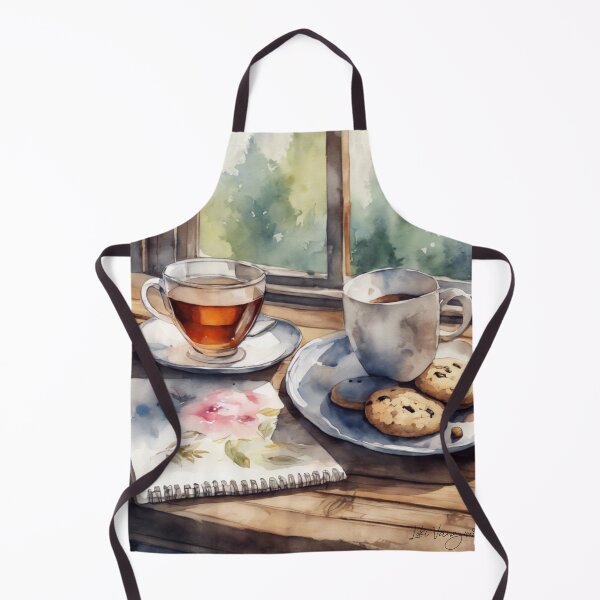 Item preview, coffee and cookie watercolor designed and sold by TrendyGenZArt.