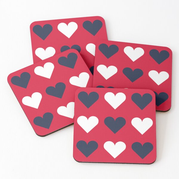 Item preview, Large NAVY BLUE, WHITE and RED LOVE HEARTS designed and sold by RachelMacht.