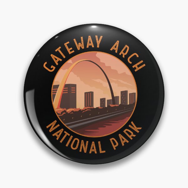 Item preview, Gateway Arch National Park Retro Distressed Circle designed and sold by KrisSidDesigns.