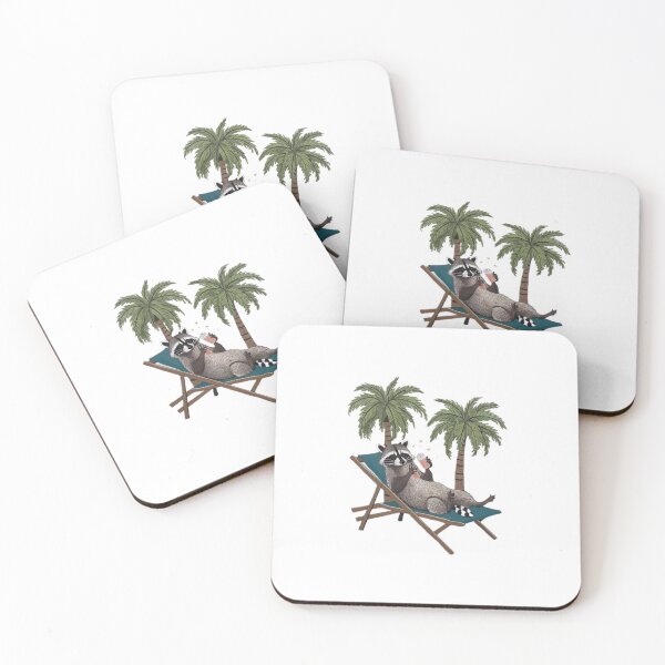 Item preview, Racoon Holiday Palm  designed and sold by 2minutidiitalia.