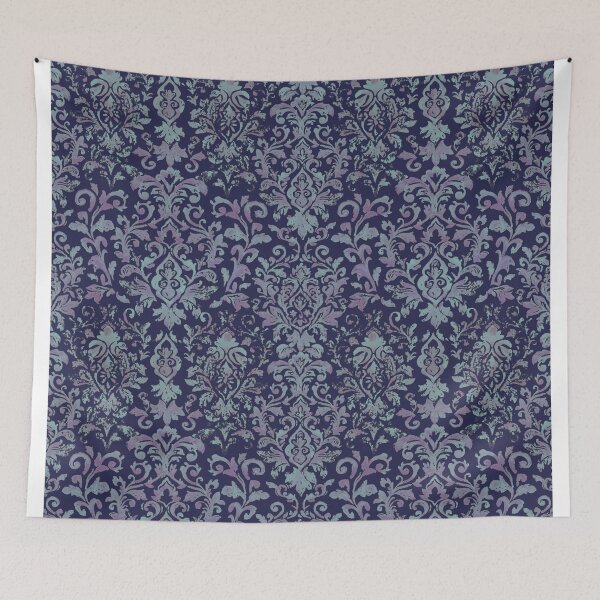 Item preview, Copy of Damask handmade blue designed and sold by Alessandro Remo Mazzoni Remotextiles.