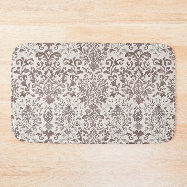 Item preview, Damask handmade brown designed and sold by Alessandro Remo Mazzoni Remotextiles.