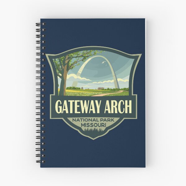 Item preview, Gateway Arch National Park Illustration Retro Badge designed and sold by KrisSidDesigns.