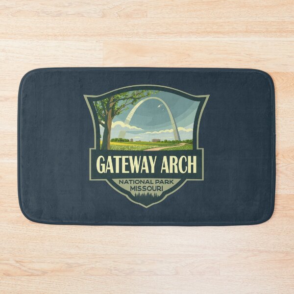Item preview, Gateway Arch National Park Illustration Retro Badge designed and sold by KrisSidDesigns.