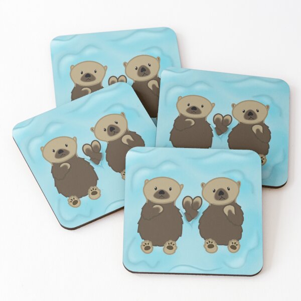 Item preview, Cute otters holding hands designed and sold by ImJustHannah.