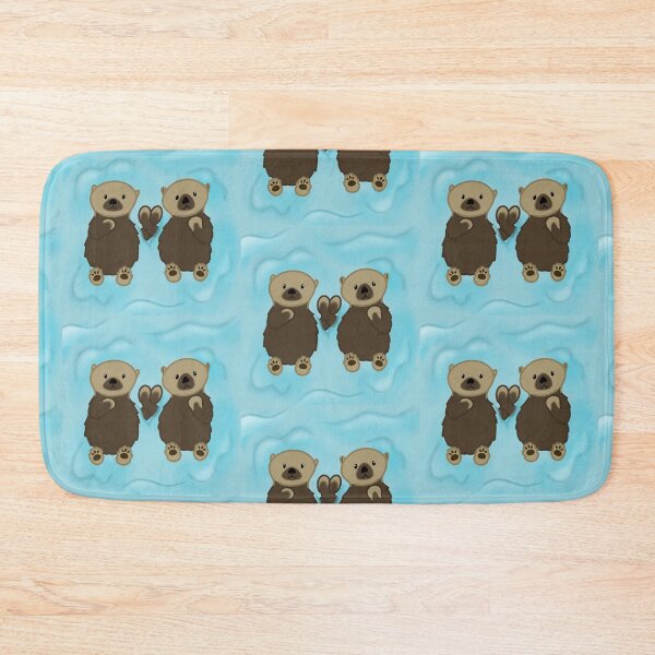 Item preview, Cute otters holding hands designed and sold by ImJustHannah.