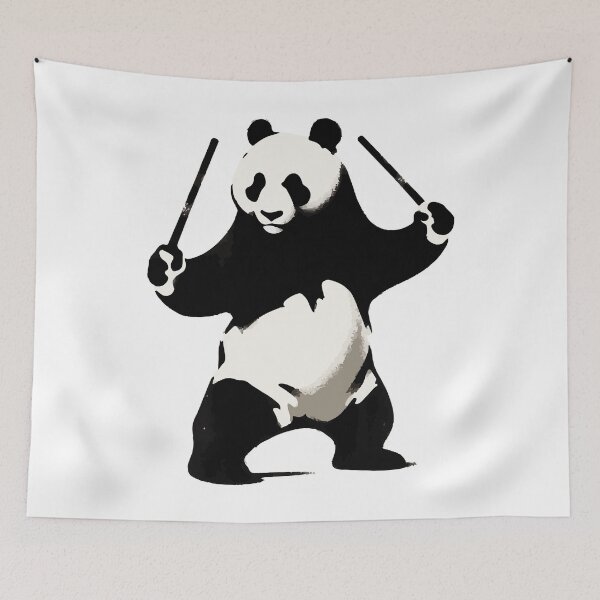 Item preview, Stick Fighting Panda Street art designed and sold by TomFrontierArt.