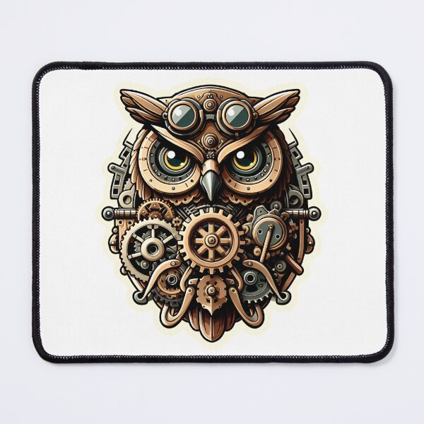 Item preview, A mechanical owl with gears in steampunk style Stickers designed and sold by Stickers Studio.