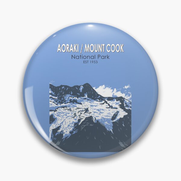 Artikelvorschau, Aoraki Mount Cook Nationalpark Reisekunst Vintage entworfen und verkauft von KrisSidDesigns.