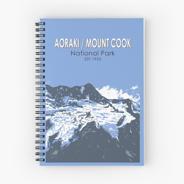 Artikelvorschau, Aoraki Mount Cook Nationalpark Reisekunst Vintage entworfen und verkauft von KrisSidDesigns.