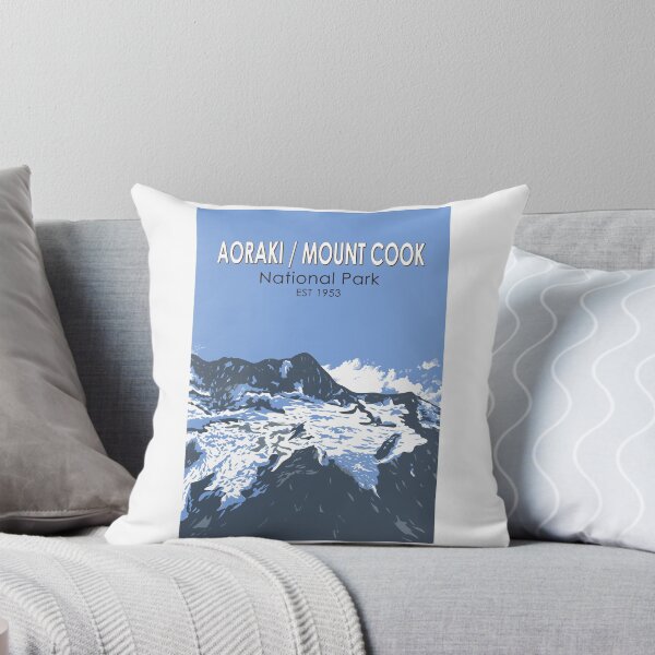 Artikelvorschau, Aoraki Mount Cook Nationalpark Reisekunst Vintage entworfen und verkauft von KrisSidDesigns.